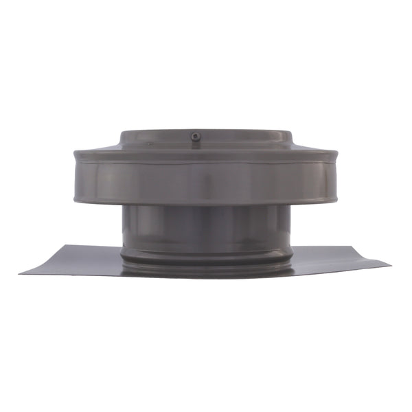 Static Vents - Round Back Roof Vent | 5" Diameter | 2" Tall Collar | Flat Flange | 19 Sq. In. NFA | Side View