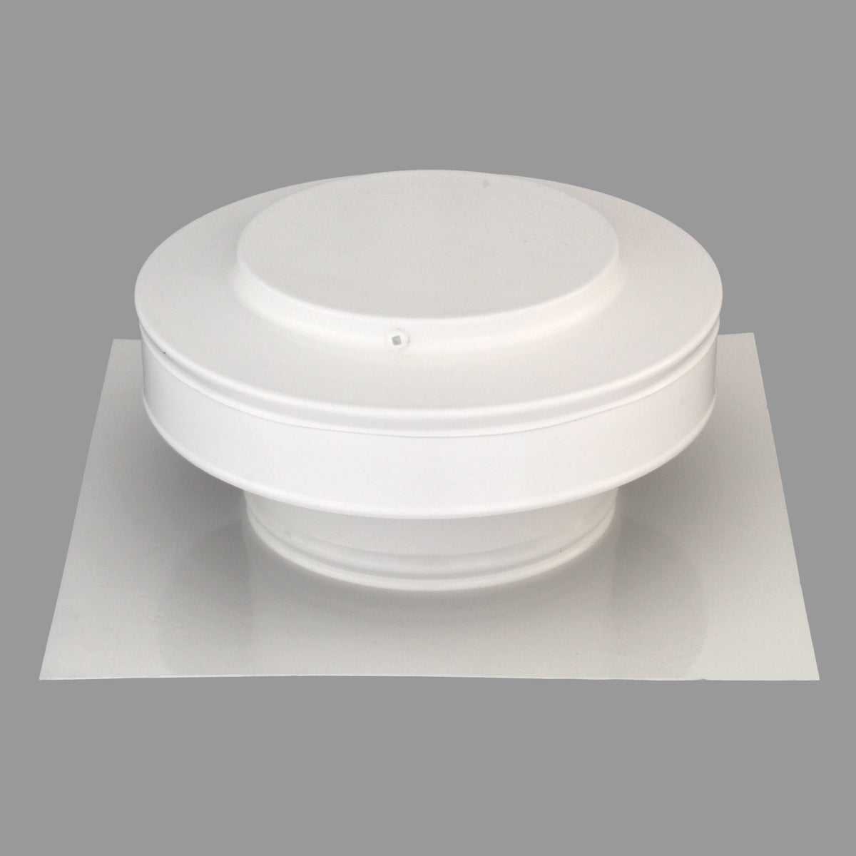 Static Vents - Round Back Roof Vent | 5" Diameter | 2" Tall Collar | Flat Flange | 19 Sq. In. NFA