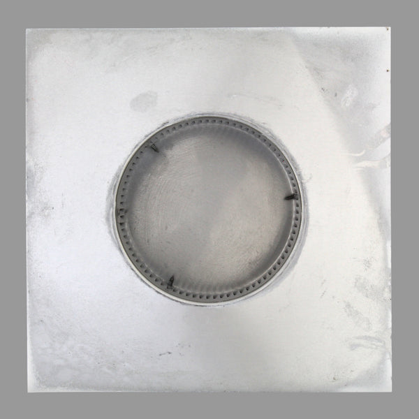 Static Vents - Round Back Roof Vent | 5" Diameter | 2" Tall Collar | Flat Flange | 19 Sq. In. NFA | Bottom View