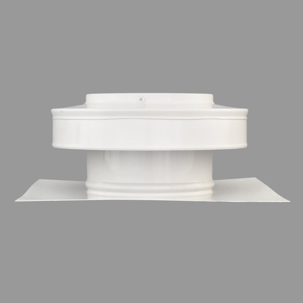 Static Vents - Round Back Roof Vent | 5" Diameter | 2" Tall Collar | Flat Flange | 19 Sq. In. NFA | Side View
