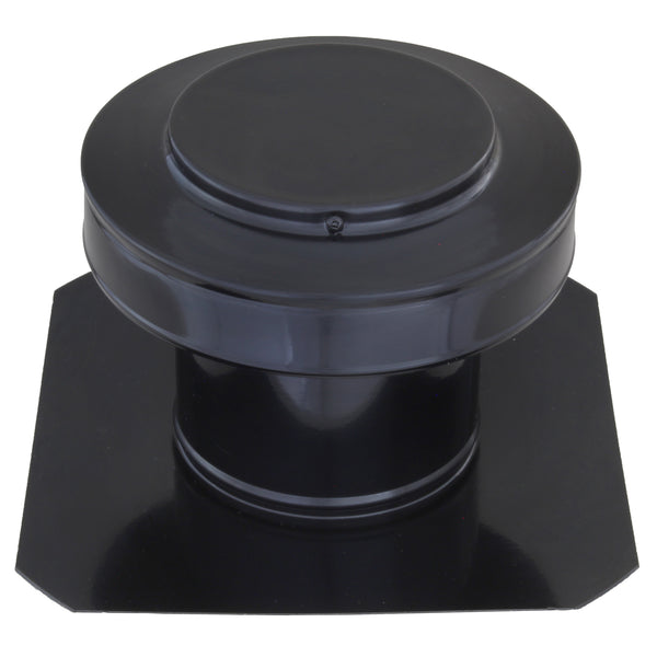 Static Vents - Round Back Roof Vent | 5" Diameter | 4" Tall Collar | Flat Flange | 19 Sq. In. NFA | Angle View