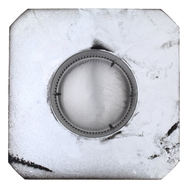 Static Vents - Round Back Roof Vent | 5" Diameter | 4" Tall Collar | Flat Flange | 19 Sq. In. NFA | Bottom View