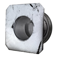 Static Vents - Round Back Roof Vent | 5" Diameter | 4" Tall Collar | Flat Flange | 19 Sq. In. NFA