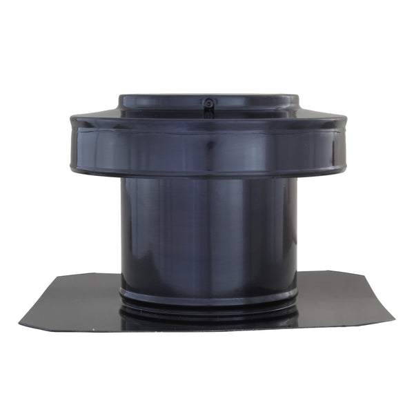 Static Vents - Round Back Roof Vent | 5" Diameter | 4" Tall Collar | Flat Flange | 19 Sq. In. NFA | Side View