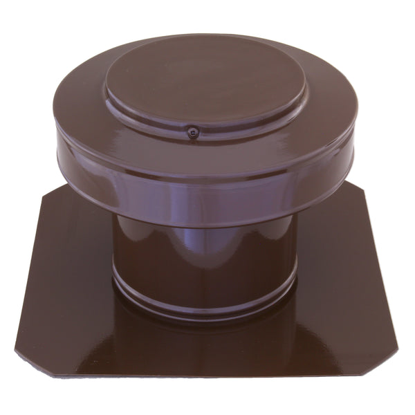 Static Vents - Round Back Roof Vent | 5" Diameter | 4" Tall Collar | Flat Flange | 19 Sq. In. NFA | Angle View