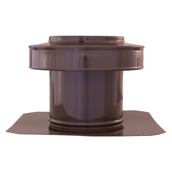 Static Vents - Round Back Roof Vent | 5" Diameter | 4" Tall Collar | Flat Flange | 19 Sq. In. NFA | Side View