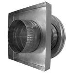 Model RBV - 5 - C4 - CMF - TP | Round Back Vent | 5" Diameter | " 4" Tall Collar | Curb Mount Flange | Tail Pipe - Active Ventilation Products