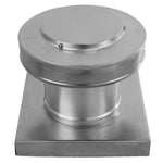 Model RBV - 5 - C4 - CMF - TP | Round Back Vent | 5" Diameter | " 4" Tall Collar | Curb Mount Flange | Tail Pipe - Active Ventilation Products