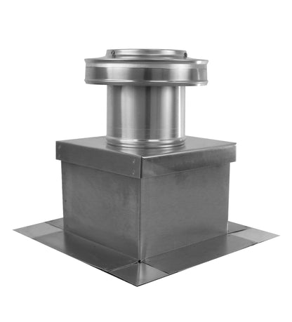 Model RBV-5-C4-CMF-TP | Round Back Vent  |  5" Diameter | " 4" Tall Collar  | Curb Mount Flange  |  Tail Pipe
