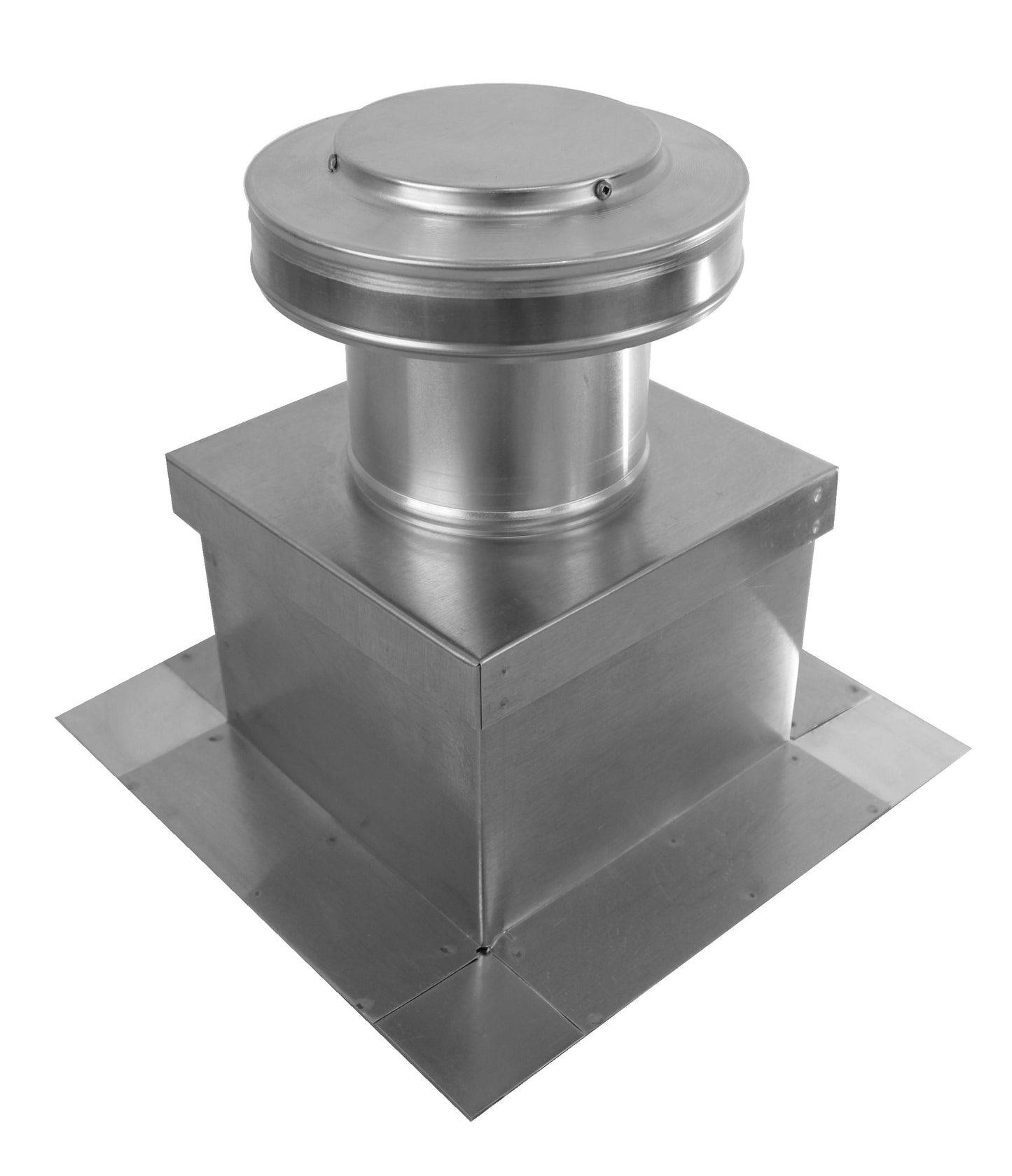 Model RBV-5-C4-CMF-TP | Round Back Vent  |  5" Diameter | " 4" Tall Collar  | Curb Mount Flange  |  Tail Pipe