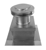 Model RBV-5-C4-CMF-TP | Round Back Vent  |  5" Diameter | " 4" Tall Collar  | Curb Mount Flange  |  Tail Pipe