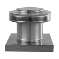 Static Vent 5" with Curb Mount Sub Base - Round Back Vent | 5" Diameter | 4" Tall Collar | 19 Sq. In. NFA - Active Ventilation Products