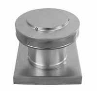 Static Vent 5" with Curb Mount Sub Base - Round Back Vent | 5" Diameter | 4" Tall Collar | 19 Sq. In. NFA - Active Ventilation Products