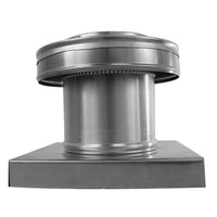 Static Vent 5" with Curb Mount Sub Base - Round Back Vent | 5" Diameter | 4" Tall Collar | 19 Sq. In. NFA - Active Ventilation Products