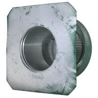 Static Vents - Round Back Roof Vent | 5" Diameter | 4" Tall Collar | Flat Flange | 19 Sq. In. NFA