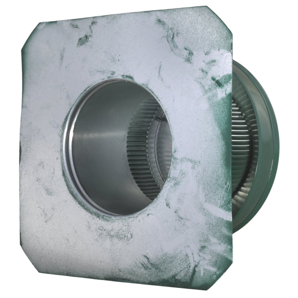 Static Vents - Round Back Roof Vent | 5" Diameter | 4" Tall Collar | Flat Flange | 19 Sq. In. NFA | Angle View