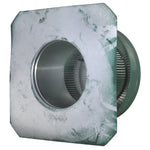 Static Vents - Round Back Roof Vent | 5" Diameter | 4" Tall Collar | Flat Flange | 19 Sq. In. NFA