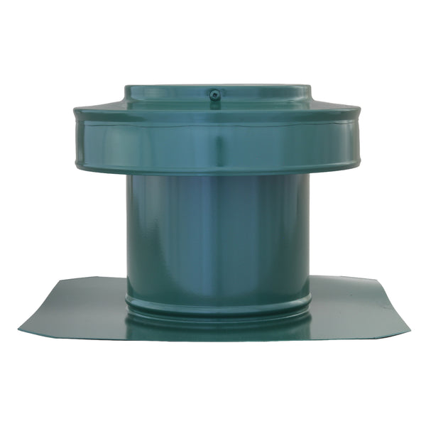 Static Vents - Round Back Roof Vent | 5" Diameter | 4" Tall Collar | Flat Flange | 19 Sq. In. NFA | Side View