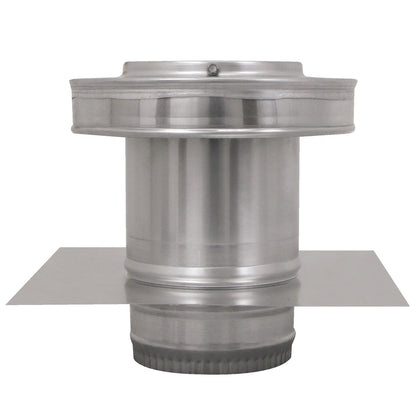 Model RBV-5-C4-TP | Round Back Vent |  5" Diameter | 4" Tall Collar  | Tail Pipe