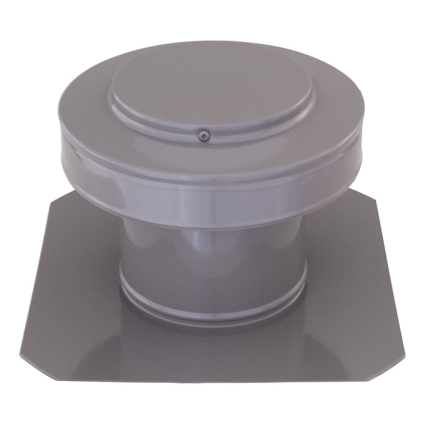 Static Vents - Round Back Roof Vent | 5" Diameter | 4" Tall Collar | Flat Flange | 19 Sq. In. NFA | Angle View