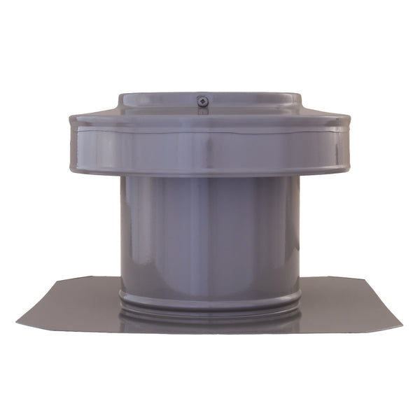 Static Vents - Round Back Roof Vent | 5" Diameter | 4" Tall Collar | Flat Flange | 19 Sq. In. NFA | Side View