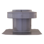 Static Vents - Round Back Roof Vent | 5" Diameter | 4" Tall Collar | Flat Flange | 19 Sq. In. NFA