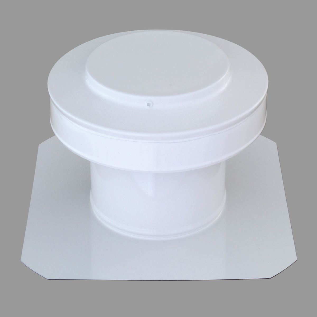 Static Vents - Round Back Roof Vent | 5" Diameter | 4" Tall Collar | Flat Flange | 19 Sq. In. NFA