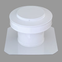 Static Vents - Round Back Roof Vent | 5" Diameter | 4" Tall Collar | Flat Flange | 19 Sq. In. NFA