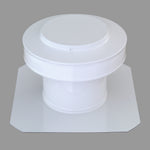 Static Vents - Round Back Roof Vent | 5" Diameter | 4" Tall Collar | Flat Flange | 19 Sq. In. NFA