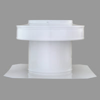 Static Vents - Round Back Roof Vent | 5" Diameter | 4" Tall Collar | Flat Flange | 19 Sq. In. NFA