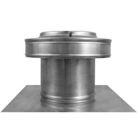 Static Vents - Round Back Roof Vent | 5" Diameter | 4" Tall Collar | Flat Flange | 19 Sq. In. NFA - Active Ventilation Products