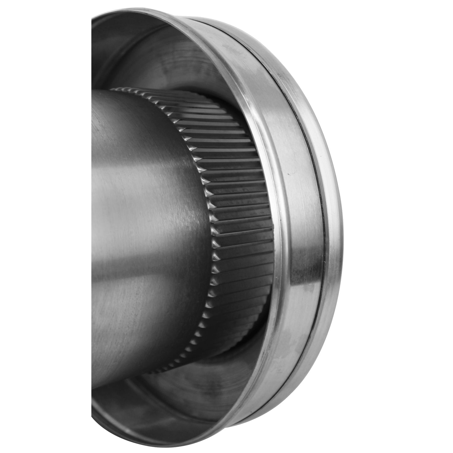 Model RBV-5-C2 | Round Back Roof Vent | 5" Diameter | 2" Tall Collar | Flat Flange | 19 Sq. In. NFA