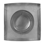 Model RBV - 6 - C2 - CMF - TP | Round Back Vent | 6" Diameter | " 2" Tall Collar | Curb Mount Flange | Tail Pipe - Active Ventilation Products