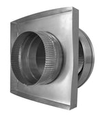 Model RBV - 6 - C2 - CMF - TP | Round Back Vent | 6" Diameter | " 2" Tall Collar | Curb Mount Flange | Tail Pipe - Active Ventilation Products