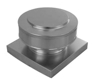 Static Vent 6" with Curb Mount Sub Base - Round Back Vent| 6" Diameter | 2" Tall Collar | 28 Sq. In. NFA - Active Ventilation Products