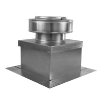 Static Vent 6" with Curb Mount Sub Base - Round Back Vent| 6" Diameter | 2" Tall Collar | 28 Sq. In. NFA - Active Ventilation Products