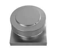 Static Vent 6" with Curb Mount Sub Base - Round Back Vent| 6" Diameter | 2" Tall Collar | 28 Sq. In. NFA - Active Ventilation Products