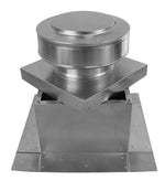 Model RBV-6-C2-CMF-TP | Round Back Vent  |  6" Diameter | " 2" Tall Collar  | Curb Mount Flange  |  Tail Pipe