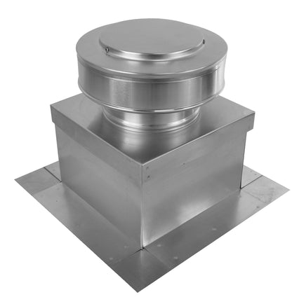 Model RBV-6-C2-CMF-TP | Round Back Vent  |  6" Diameter | " 2" Tall Collar  | Curb Mount Flange  |  Tail Pipe