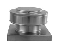 Static Vent 6" with Curb Mount Sub Base - Round Back Vent| 6" Diameter | 2" Tall Collar | 28 Sq. In. NFA - Active Ventilation Products