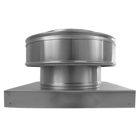 Static Vent with Curb Mount Sub Base - Round Back Vent|  6" Diameter | 2" Tall Collar  |  28 Sq. In. NFA