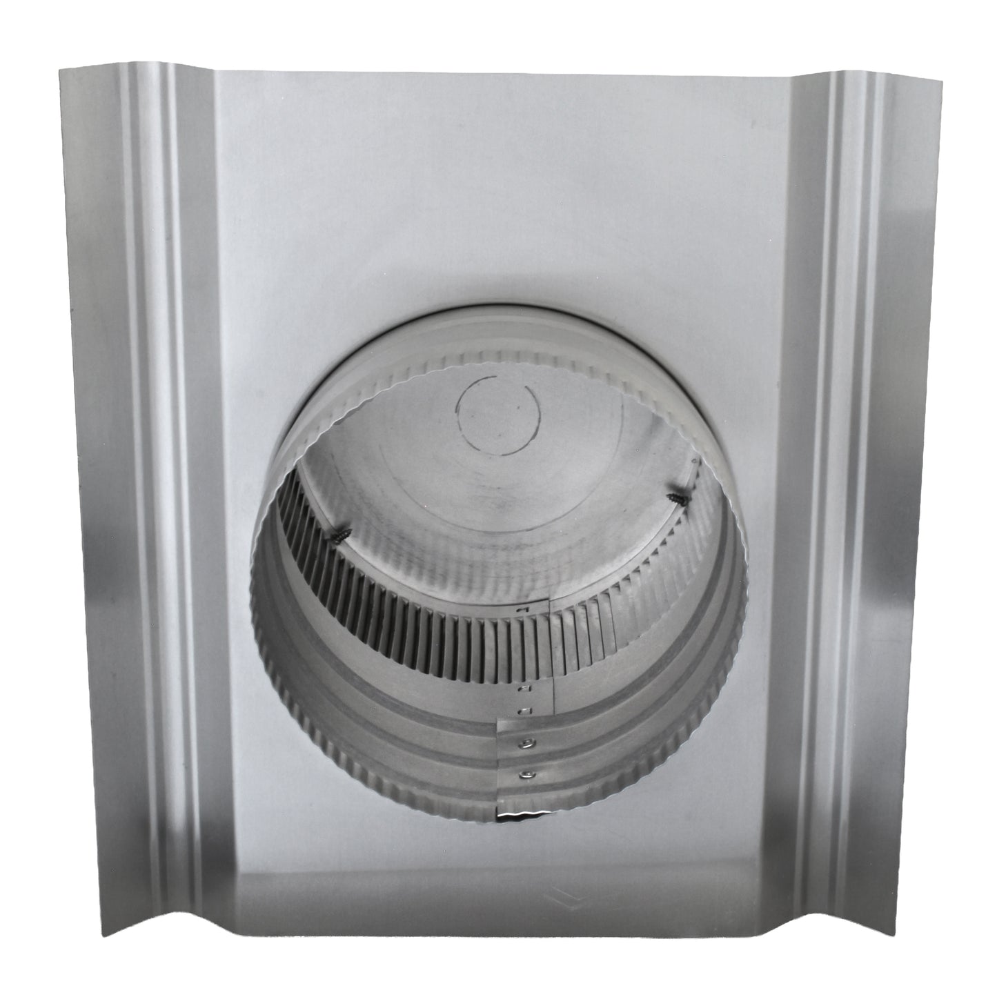 Round Back Roof Jack for SM-Rib Panel | 6" Diameter | 2" Tall Collar | Metal Roof