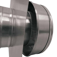 Model RBV - 6 - C2 - TP | Round Back Vent | 6" Diameter | 2" Tall Collar | Tail Pipe - Active Ventilation Products