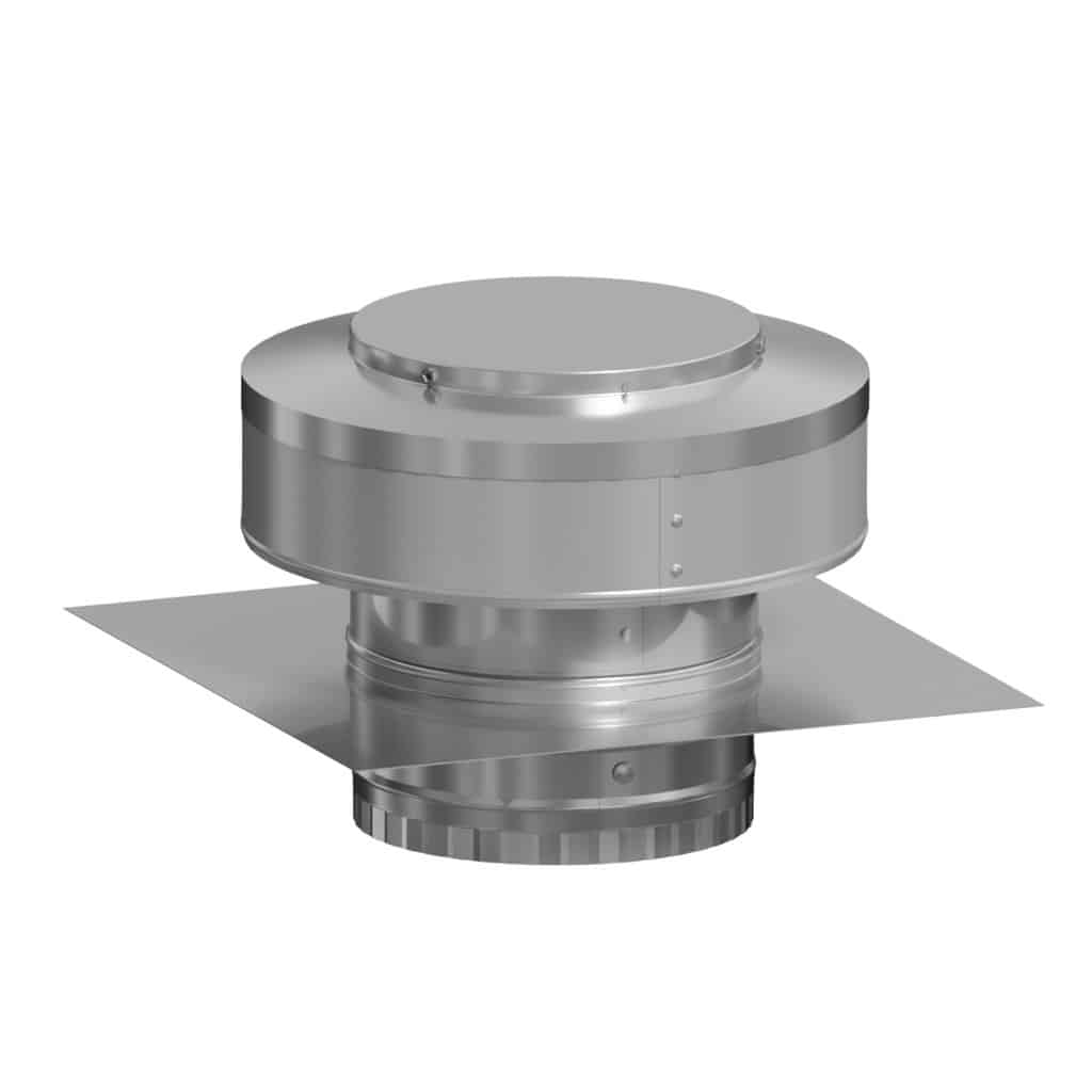 Model RBV-6-C2-TP | Round Back Vent |  6" Diameter | 2" Tall Collar  | Tail Pipe