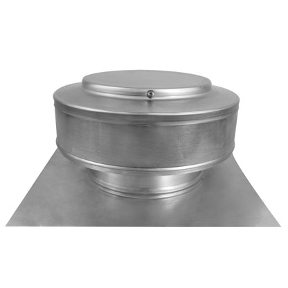 Model RBV-6-C2 | Round Back Roof Vent | 6" Diameter | 2" Tall Collar | Flat Flange | 28 Sq. In. NFA