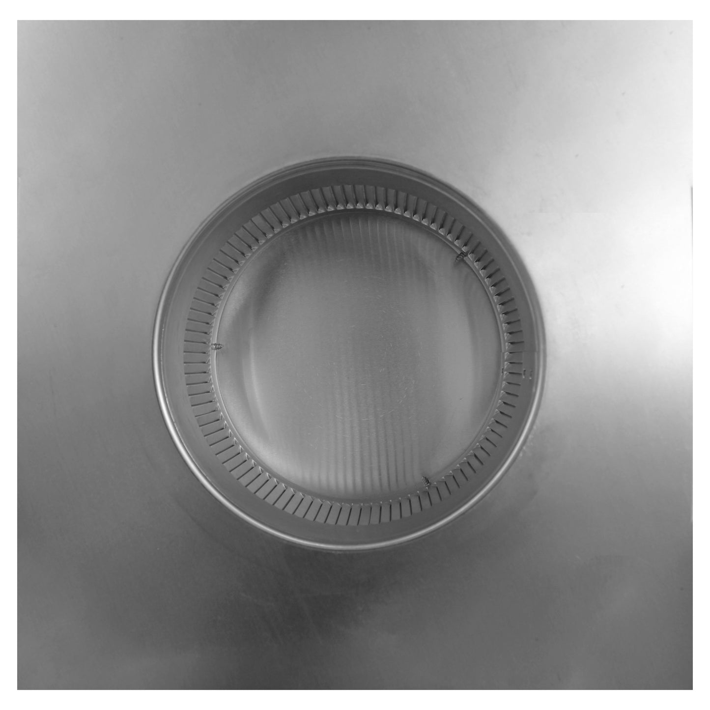 Model RBV-6-C2 | Round Back Roof Vent | 6" Diameter | 2" Tall Collar | Flat Flange | 28 Sq. In. NFA