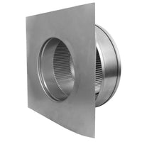 Static Vents - Round Back Roof Vent | 6" Diameter | 2" Tall Collar | Flat Flange | 28 Sq. In. NFA - Active Ventilation Products