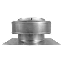 Static Vents - Round Back Roof Vent | 6" Diameter | 2" Tall Collar | Flat Flange | 28 Sq. In. NFA - Active Ventilation Products