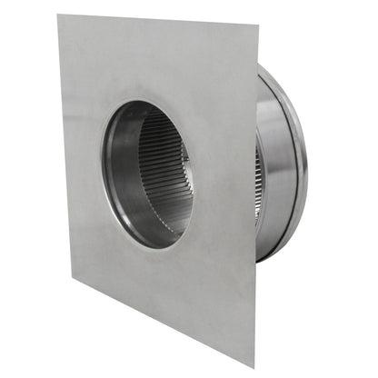 Model RBV-6-C2 | Round Back Roof Vent | 6" Diameter | 2" Tall Collar | Flat Flange | 28 Sq. In. NFA