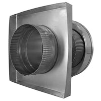 Model RBV - 6 - C4 - CMF - TP | Round Back Vent | 6" Diameter | " 4" Tall Collar | Curb Mount Flange | Tail Pipe - Active Ventilation Products